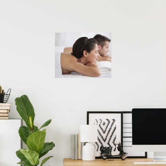 Paar bij spa poster (Thuiskantoor)
