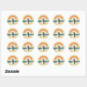 Paar bij Sunset Beach Wedding Sticker (Vel)