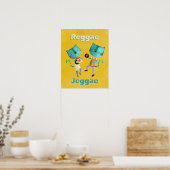 Paar blauw Reggae Cats Poster (Keuken)