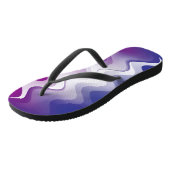Paar blauwe paarse witte teenslippers (Schuin)
