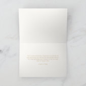 paar Bloemen Monogram Huwelijk Bedankkaart (Binnen)