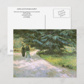 Paar & Blue Fir Tree Van Gogh Fine Art Briefkaart (Voorkant / Achterkant)