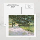 Paar & Blue Fir Tree Van Gogh Fine Art Briefkaart (Voorkant / Achterkant)