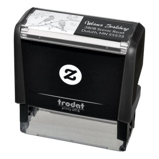 Paar Bluebirds Zelfinkt Stempel (Product)