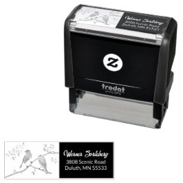 Paar Bluebirds Zelfinkt Stempel