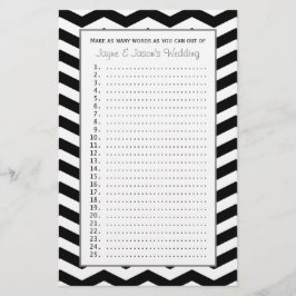 Paar Bridal Wedding Shower Games - Chevron
