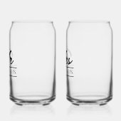 Paar bruiloft blikvorm glas (Links)