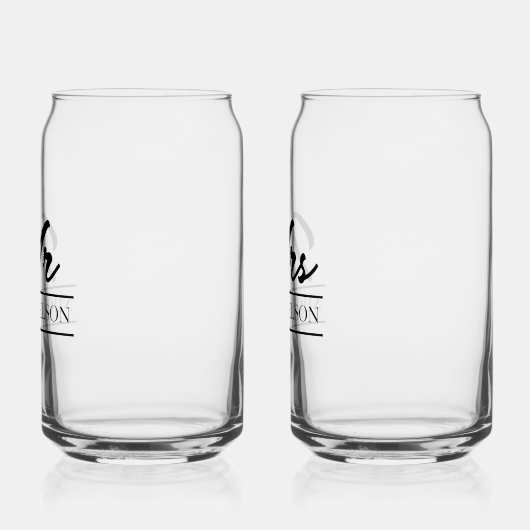 Paar bruiloft blikvorm glas (Links)