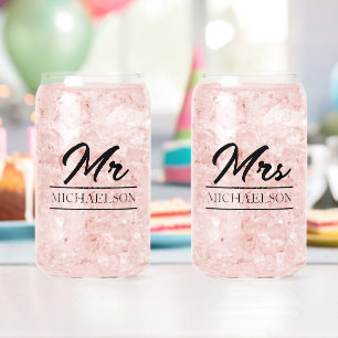 Paar bruiloft blikvorm glas