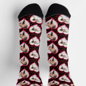 Paar Bruiloft Jubileum 3 Foto Hart Patroon Sokken (Top)