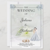 Paar bruiloft Platte Kaart (Voorkant)