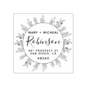 Paar bruiloft Rendingadres legant minimalist Rubberstempel (Afrduk)