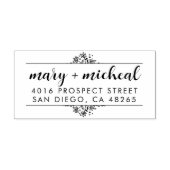 Paar bruiloft Rendingadres legant minimalist Rubberstempel (Afrduk)