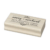 Paar bruiloft Rendingadres legant minimalist Rubberstempel (Stempel)