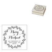 Paar bruiloft Rendingadres legant minimalist Rubberstempel (Gestempeld)