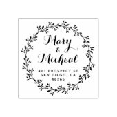 Paar bruiloft Rendingadres legant minimalist Rubberstempel (Afrduk)