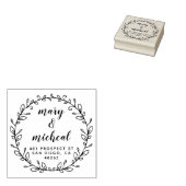 Paar bruiloft Rendingadres legant minimalist Rubberstempel (Gestempeld)