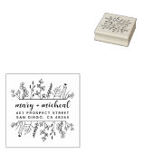 Paar bruiloft Rendingadres legant minimalist Rubberstempel (Gestempeld)