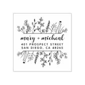 Paar bruiloft Rendingadres legant minimalist Rubberstempel (Afrduk)