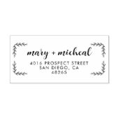 Paar bruiloft Rendingadres legant minimalist Rubberstempel (Afrduk)