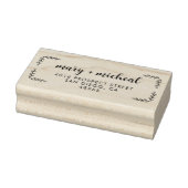 Paar bruiloft Rendingadres legant minimalist Rubberstempel (Stempel)
