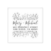 Paar bruiloft Rendingadres legant minimalist Rubberstempel (Afrduk)