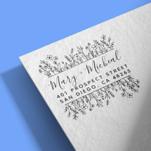 Paar bruiloft Rendingadres legant minimalist Rubberstempel