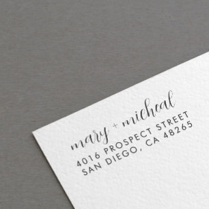 Paar bruiloft Rendingadres legant minimalist Rubberstempel