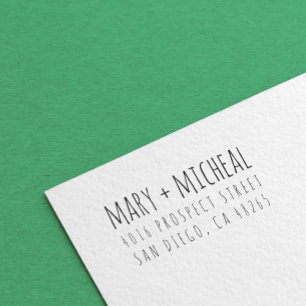 Paar bruiloft Rendingadres legant minimalist Rubberstempel