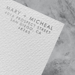 Paar bruiloft Rendingadres legant minimalist Rubberstempel