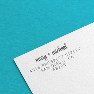 Paar bruiloft Rendingadres legant minimalist Rubberstempel