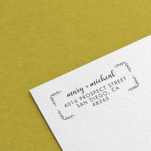 Paar bruiloft Rendingadres legant minimalist Rubberstempel