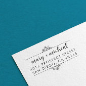 Paar bruiloft Rendingadres legant minimalist Rubberstempel