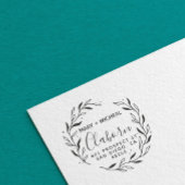 Paar bruiloft Rendingadres legant minimalist Rubberstempel