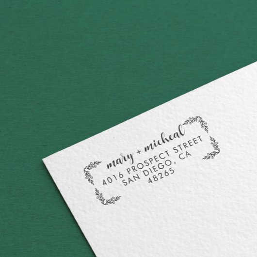 Paar bruiloft Rendingadres legant minimalist Rubberstempel