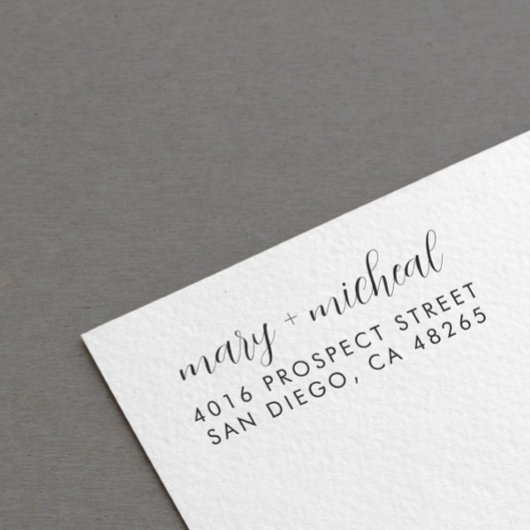 Paar bruiloft Rendingadres legant minimalist Rubberstempel