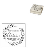 Paar bruiloft Rendingadres legant minimalist Rubberstempel (Gestempeld)