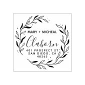 Paar bruiloft Rendingadres legant minimalist Rubberstempel (Afrduk)