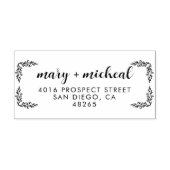 Paar bruiloft Rendingadres legant minimalist Rubberstempel (Afrduk)