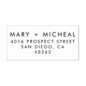 Paar bruiloft Rendingadres legant minimalist Rubberstempel (Afrduk)