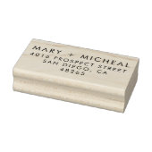 Paar bruiloft Rendingadres legant minimalist Rubberstempel (Stempel)