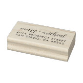 Paar bruiloft Rendingadres legant minimalist Rubberstempel (Stempel)