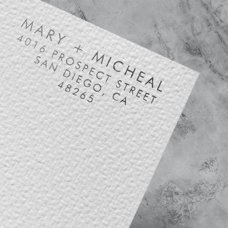 Paar bruiloft Rendingadres legant minimalist Zelfinktende Stempel