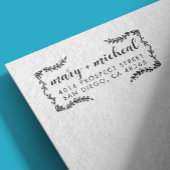 Paar bruiloft Rendingadres legant minimalist Zelfinktende Stempel