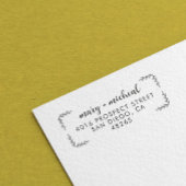 Paar bruiloft Rendingadres legant minimalist Zelfinktende Stempel