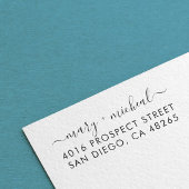 Paar bruiloft Rendingadres legant minimalist Zelfinktende Stempel