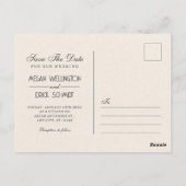 paar bruiloft save the date briefkaart (Achterkant)
