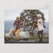 paar bruiloft save the date briefkaart (Voorkant)