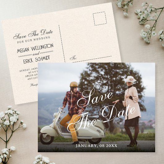 paar bruiloft save the date briefkaart