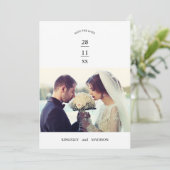 Paar bruiloft verhaal begin nieuwe episch kaart (Staand voorkant)